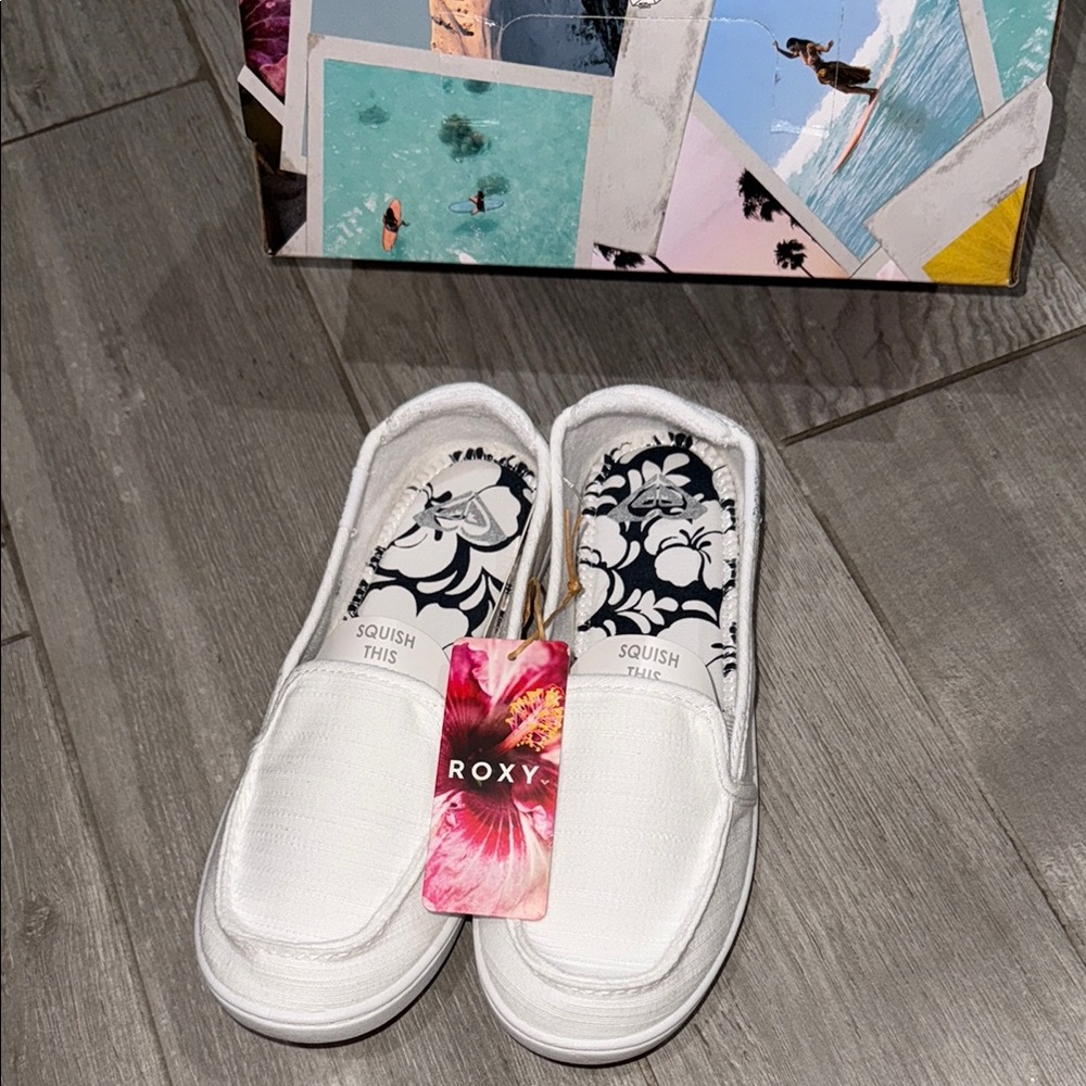 Roxy White Slip-On Shoes